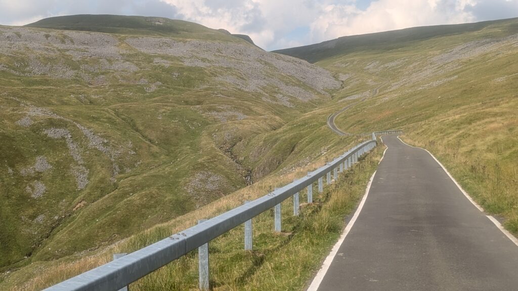 cycling up Great Dun Fell